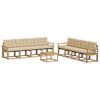 vidaXL Outdoor-Sofagarnitur 9 stk. Wei&szlig; und Beige