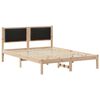 vidaXL Bettrahmen Schwarz 140 x 190 cm Massives Kiefernholz