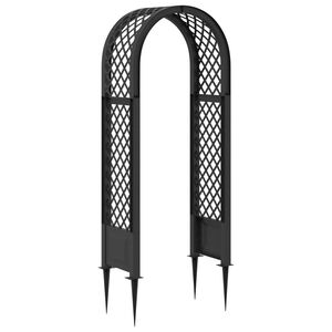 vidaXL Rosenbogen mit Spitzen PP Anthrazit
