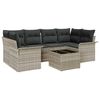 vidaXL Garten-Sofa-Set mit Kissen 7 pcs Hellgrau und Dunkelgrau