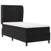 vidaXL Boxspringbett mit Matratze Schwarz 200 x 90 cm Polyester