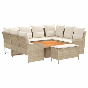 vidaXL M&ouml;belsets 7 stk. Beige und Creme PE-Rattan