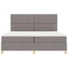 vidaXL Boxspringbett mit Matratze Taupe 200 x 200 cm Stoff