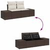 vidaXL Garten-Sofa-Set mit Speicher 8 pcs Braun Poly Rattan