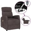 vidaXL Massagesessel Elektrisch Dunkelbraun Stoff