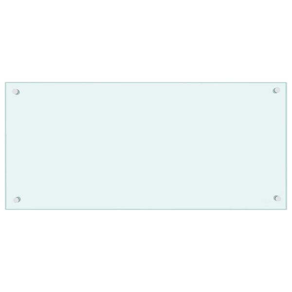 vidaXL K&uuml;chenr&uuml;ckwand Milchwei&szlig; 90x40 cm Hartglas