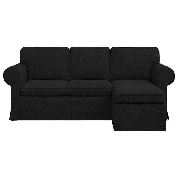 vidaXL Sofa 160cm Schwarz Metall