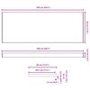 vidaXL Fensterbank Anthrazit mit Holzmaserung 100 x 30 x 4,5 cm PVC