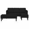 vidaXL Sofa Set mit Kissen 2 pcs Schwarz Polyester