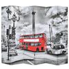 vidaXL Raumteiler klappbar 228 x 170 cm London Bus Schwarz-Wei&szlig;