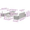 vidaXL Gartensofa-set 8 pcs Beige Poly-Rattan