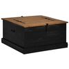 vidaXL Truhe HALDEN Schwarz 91x91x47 cm Massivholz Kiefer