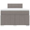 vidaXL Boxspringbett mit Matratze Taupe 120x190 cm Stoff