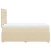 vidaXL Boxspringbett mit Matratze Creme 120x190 cm Stoff