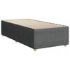 vidaXL Boxspringbett mit Matratze Dunkelgrau 100x200 cm Stoff