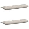 vidaXL Bankkissen VIANEN 2 stk. 100 % Polyester Wei&szlig; 110 x 30 x 12 cm