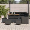 vidaXL Garten-Sofa-Set 9 pcs Schwarz Poly-Rattan