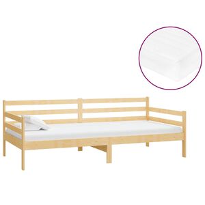 vidaXL Tagesbett mit Matratze 90x200 cm Kiefer Massivholz
