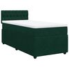 vidaXL Boxspringbett mit Matratze Dunkelgr&uuml;n 90x190 cm Samt