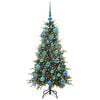 vidaXL K&uuml;nstlicher klappbarer Weihnachtsbaum Gr&uuml;n 120 cm PE und PVC