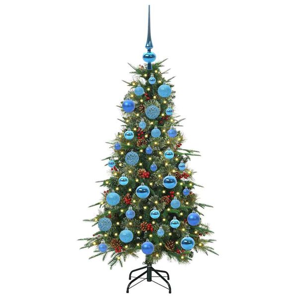 vidaXL K&uuml;nstlicher klappbarer Weihnachtsbaum Gr&uuml;n 120 cm PE und PVC