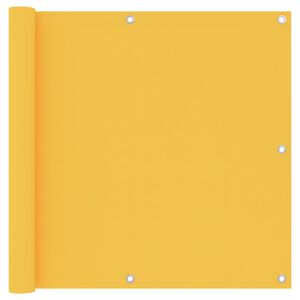 vidaXL Balkon-Sichtschutz Gelb 90x600 cm Oxford-Gewebe