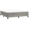 vidaXL Boxspringbettgestell Hellgrau 160x200 cm Samt