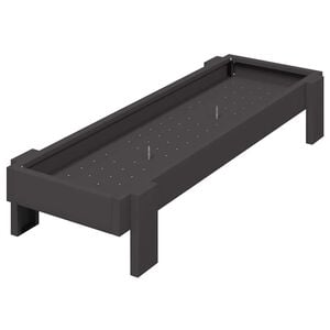 vidaXL H&uuml;hnerf&uuml;tterungsrinne Schwarz 80 x 28 x 13,5 cm
