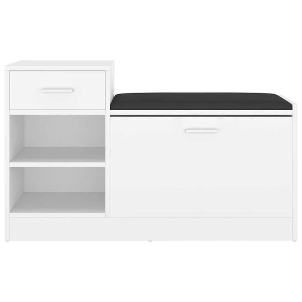 vidaXL Schuhbank Wei&szlig; 94,5x31x57 cm Holzwerkstoff