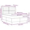 vidaXL Boxspringbett mit Matratze Dunkelgrau 90x190 cm Blau Stoff