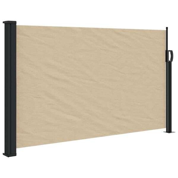 vidaXL Seitenmarkise Ausziehbar Beige 120x500 cm