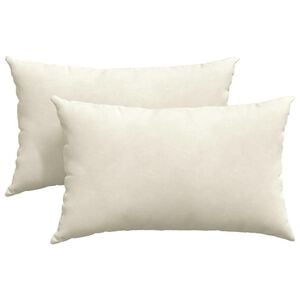 vidaXL Sofakissen 2 St&uuml;ck Creme 50 x 30 cm Cordstoff