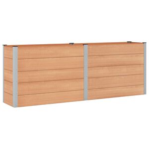 vidaXL Hochbeet Braun 250 x 50 x 91 cm
