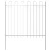 vidaXL Gartenzaun 3 pcs Grau 5,1 x 0,6 m Pulverbeschichteter Stahl