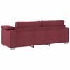 vidaXL Sofa 3 pcs Wind Rot Leinenmischgewebe