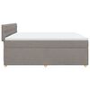 vidaXL Boxspringbett mit Matratze Taupe 200x200 cm Stoff