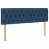 vidaXL Bett mit Stauraum und LED mit Matratze Blau 140 x 200 cm Stoff