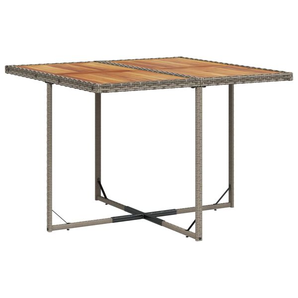 vidaXL 9-tlg. Garten-Essgruppe mit Kissen Beige Poly Rattan