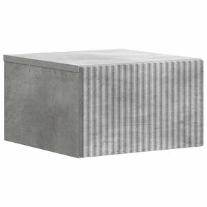 vidaXL Wandmontierter Nachttisch Betongrau 33 x 34,5 x 20 cm