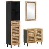 vidaXL Badezimmerschrank-Set 3 Stk. Natur 38 x 33 x 160 cm