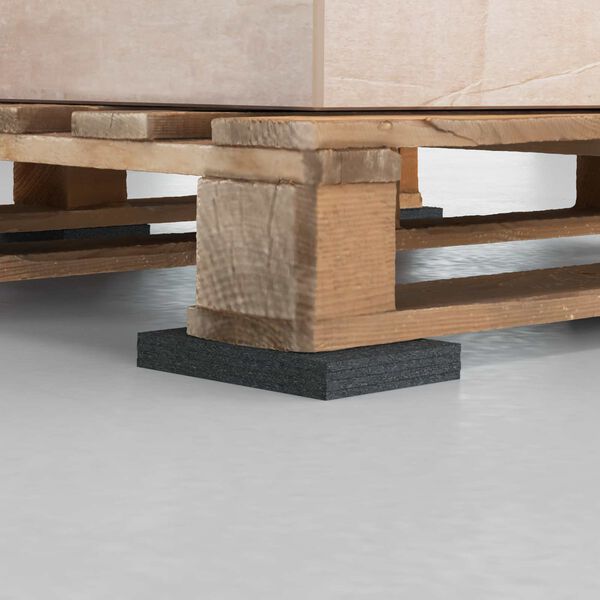 vidaXL Gummipad Schwarz Gummi