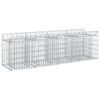vidaXL Gabionen-Hochbeet 200 x 50 x 60 cm Verzinkter Stahl Silber