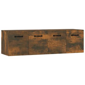 vidaXL Wandschr&auml;nke 2 Stk. R&auml;uchereiche 80x35x36,5 cm Holzwerkstoff