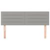 vidaXL Kopfteile 2 Stk. Hellgrau 72x5x78/88 cm Stoff