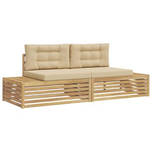 vidaXL Outdoor-Sofagarnitur Wei&szlig; 230,5 x 83 x 73 cm Polyester
