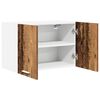vidaXL H&auml;ngeschrank mit T&uuml;r 2 pcs Altes Holz und Wei&szlig; 60 x 31 x 40 cm