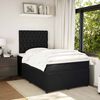 vidaXL Boxspringbett mit Matratze Schwarz 120x200 cm Samt