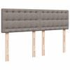 vidaXL Boxspringbett mit Matratze Taupe 160x200 cm Stoff