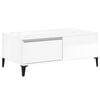 vidaXL Couchtisch Hochglanz-Wei&szlig; 90x50x36,5 cm Holzwerkstoff