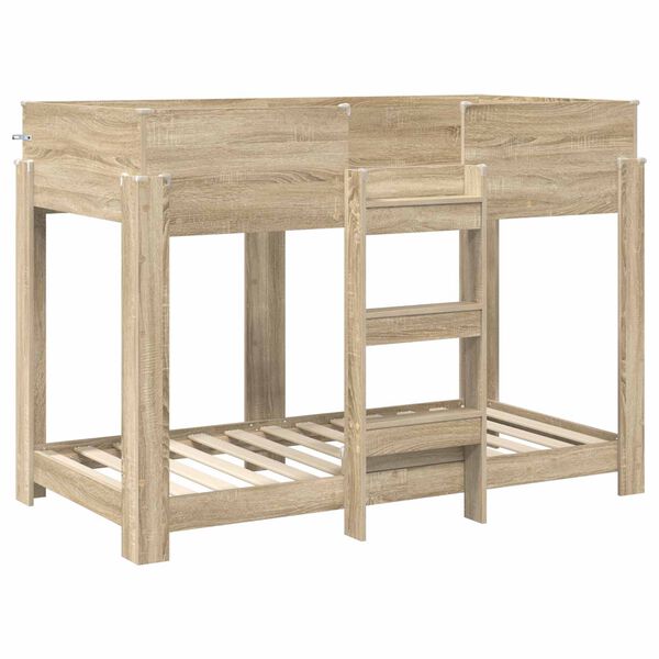 vidaXL Etagenbett f&uuml;r Kinder Sonoma-Eiche 80 x 160 cm Holzwerkstoff